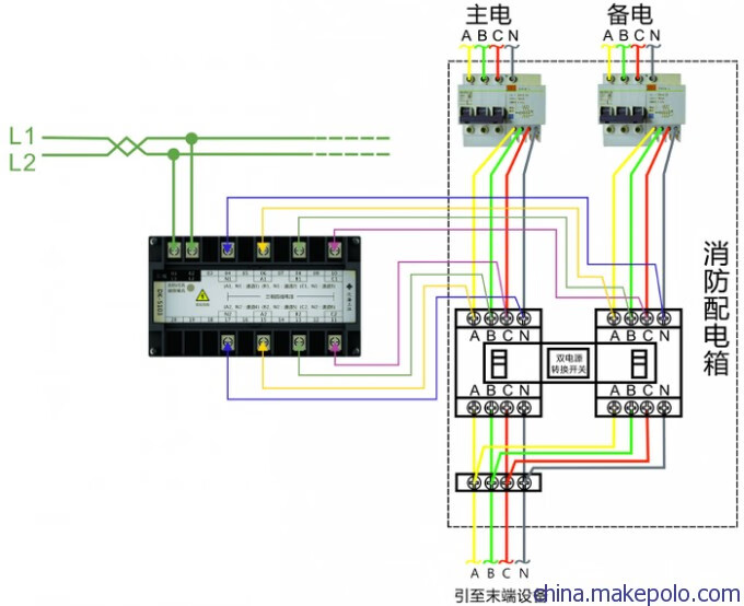 泛海三江电压信号传感器 dk-5103型三相四线双电源电压传感器 dk-5103