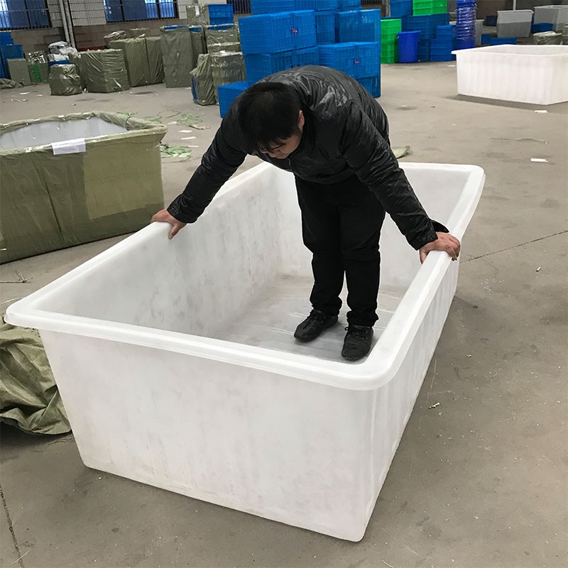 60 加厚塑料水箱长方形大号水产养殖养鱼箱泡瓷砖用水缸储水方桶卖
