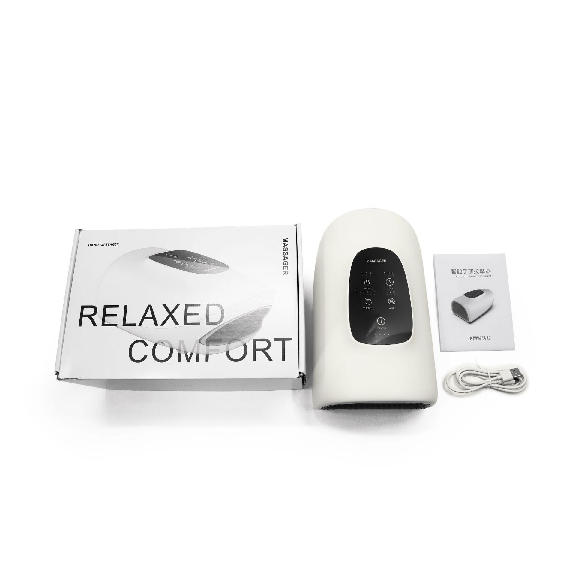 新品电动手指按摩仪手掌指气压揉捏热敷智能无线多功能手部按摩器