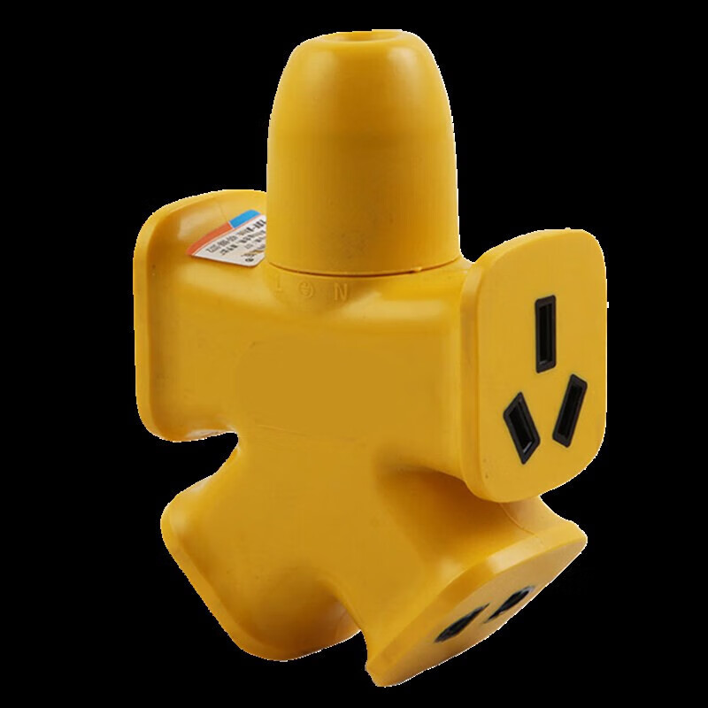 施韵令 家用地拖插座大功率抗摔接线板工地无线大字型 高航 防爆插