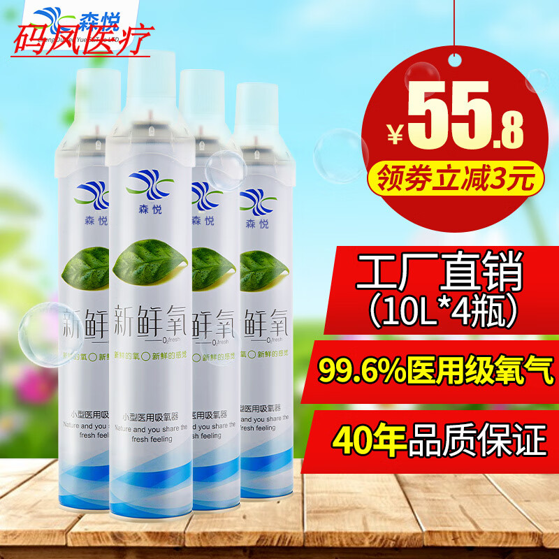 适用于便携式高原旅游氧气孕妇老人高纯氧气四瓶旅行装 四瓶旅行装