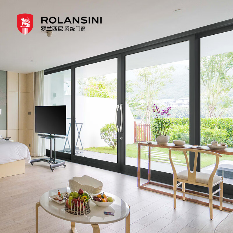 罗兰西尼系统门窗重型室外推拉移动门隔音阳台门窗封阳台落地窗比萨二