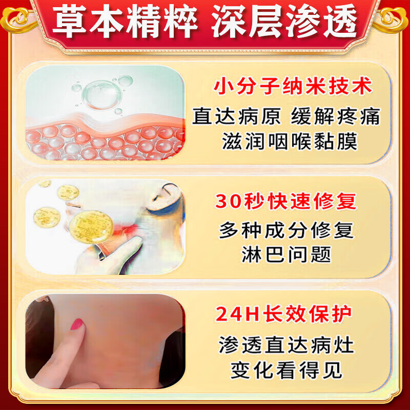 淋巴结散结膏淋巴结膏专用颈部肿大发炎消炎药脖子颈部散结膏 一盒装