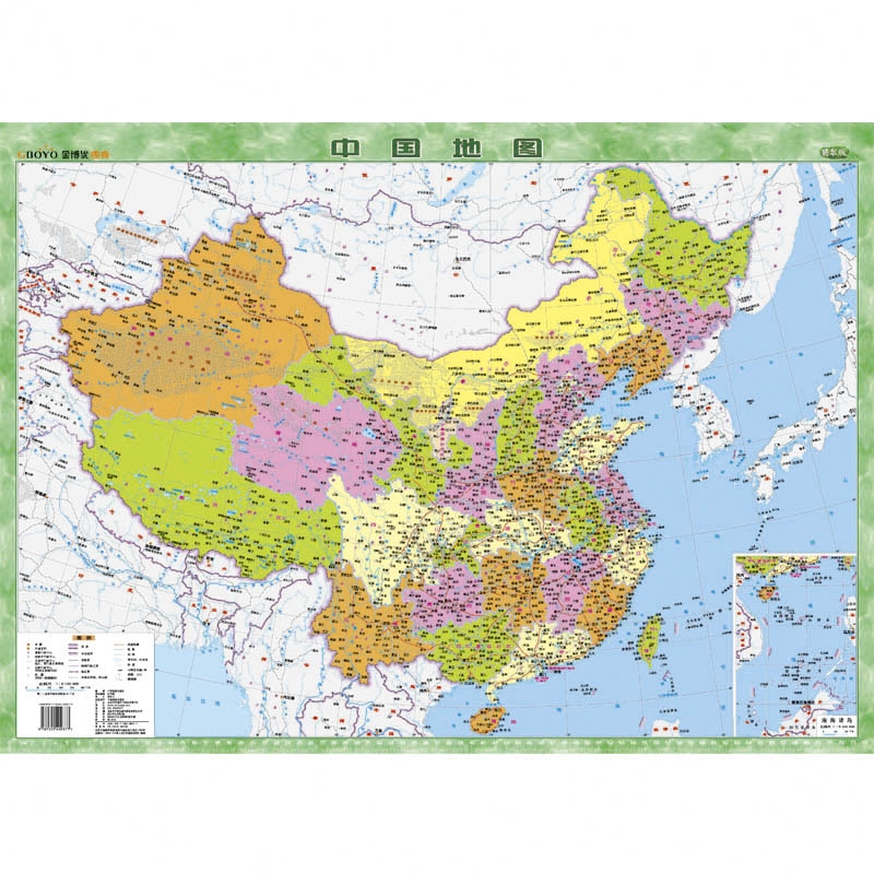 新版中国地图政区翡翠版学生地理知识图尺寸75厘米宽54厘米高防水 pdf格式下载