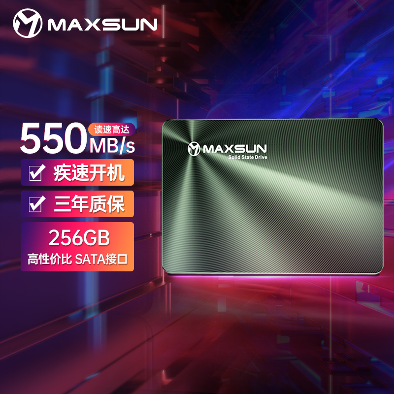 铭瑄（MAXSUN）256GB SSD固态硬盘SATA3.0接口 终结者系列 电脑升级高速读写版 三年质保