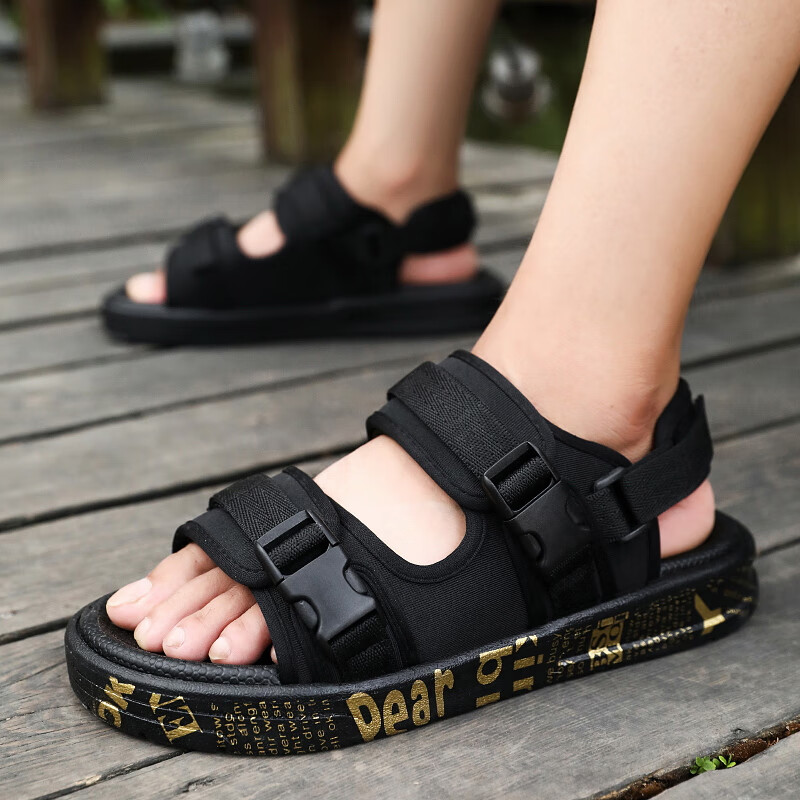 fyvg凉鞋男款新款防滑开车男童凉鞋03夏季新款儿童软底防滑男孩学生帅