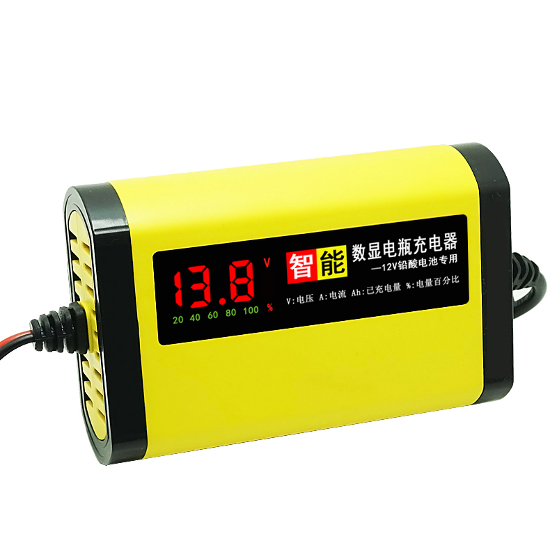 摩托车充电器 12v汽车铅酸蓄电池智能自动修复型通用12伏充电 12v2a