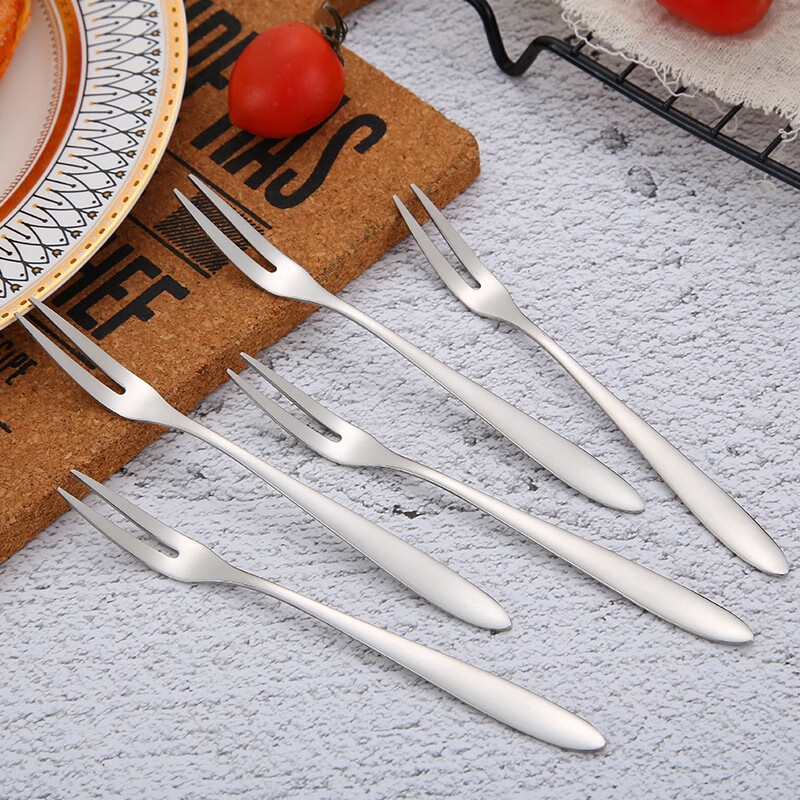 儿童水果叉子304不锈钢西瓜勺子 食品级长柄精致水果挖勺铁锹套装 水果叉子【304不锈钢】 1只装