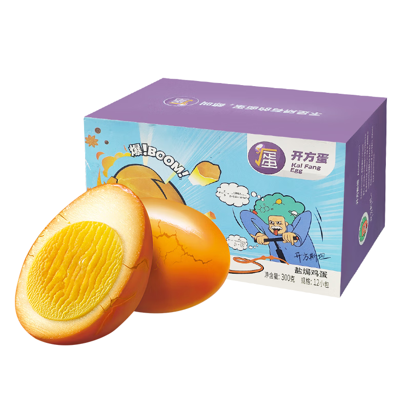 無窮 鹽焗雞蛋 鹽焗爆爆蛋鹵蛋泡面搭檔休閑零食300g/12小包