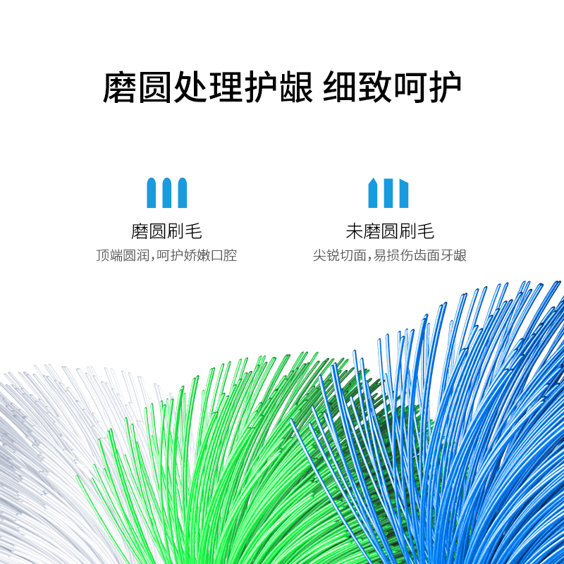 力博得智能电动牙刷刷头·清洁型 黑色2支装