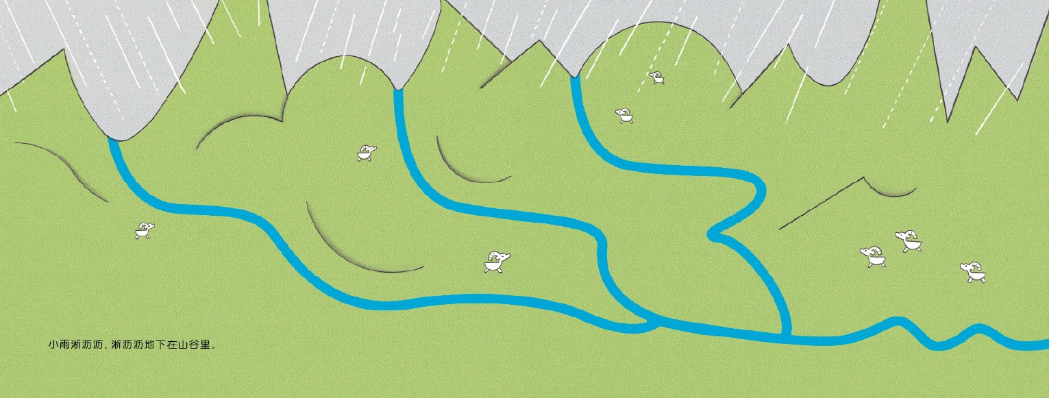 下雨了(精) 子读物启发绘本 儿童读物文学 宝宝启蒙认知早教漫画书 0