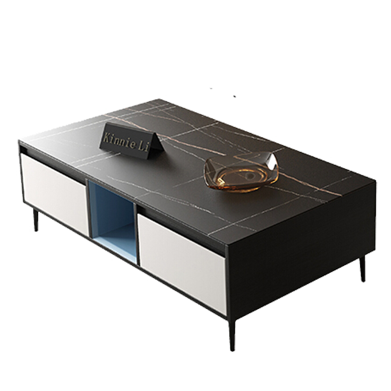 【咨询返3%】宜森缘 岩板电视柜茶几组合北欧轻奢现代简约客厅小户型大理石电视机柜 0.5米岩板边柜 整装