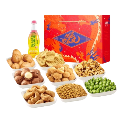 来伊份优果世界风坚果礼盒零食礼包每日坚果文俊辉推荐年货员工福利团购 【马上有福】超两斤半 | 9大件含2袋坚果