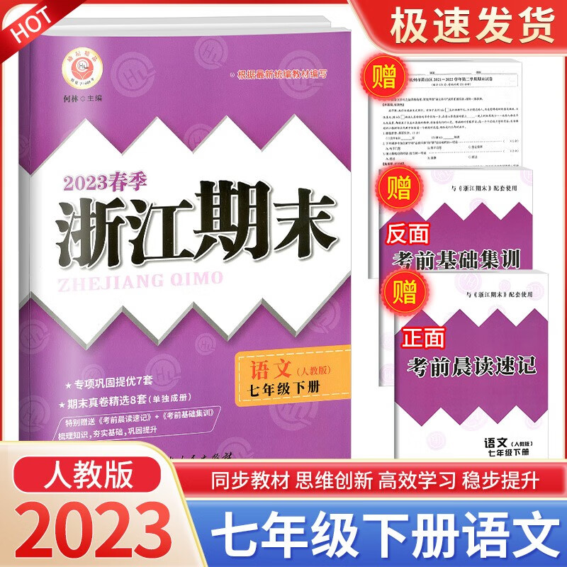 浙江期末七年级上册下册语文数学英语科学道德与法治人教版浙教版各地期末试卷精选总复习卷 7年级下册 语文人教版
