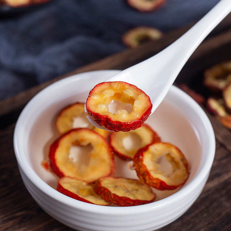 山楂干泡水喝干山楂片泡茶片山楂果新鲜无无核中心圈零食 【精品罐装