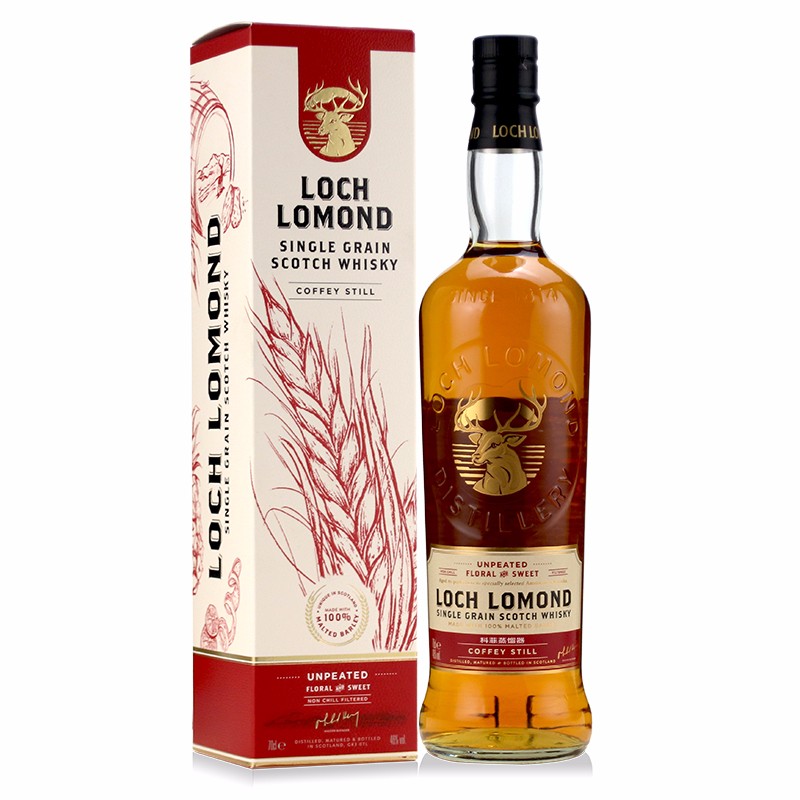 罗曼湖LOCH LOMOND苏格兰单一麦芽威士忌 进口洋酒蒸馏酒700ml 单一谷物（无泥煤味）