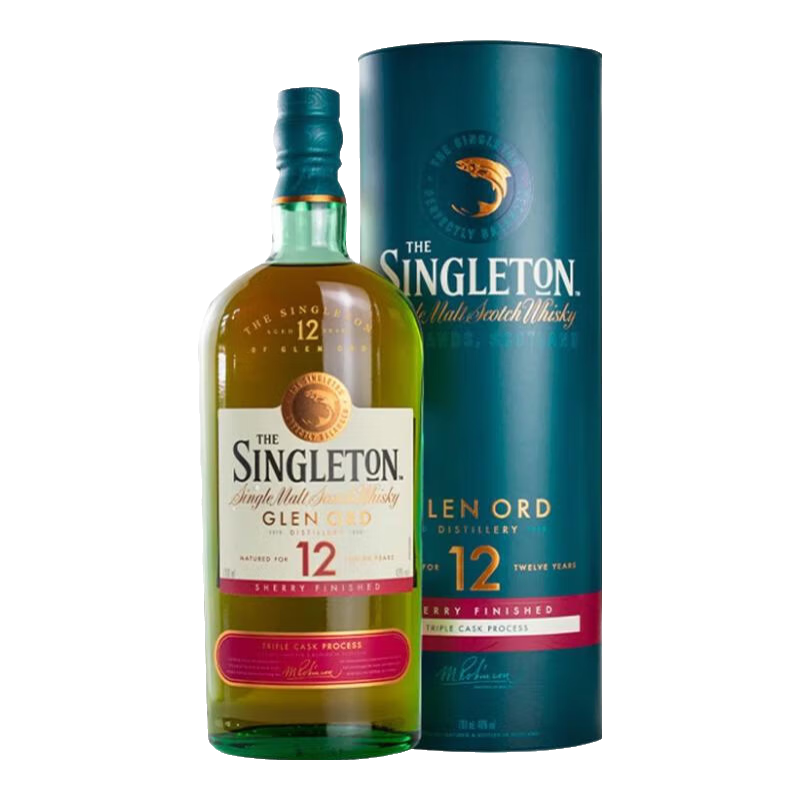 「旗舰店」苏格登（Singleton）单一麦芽威士忌 原瓶进口洋酒 帝亚吉欧 12 18 21 苏格登12年雪莉桶