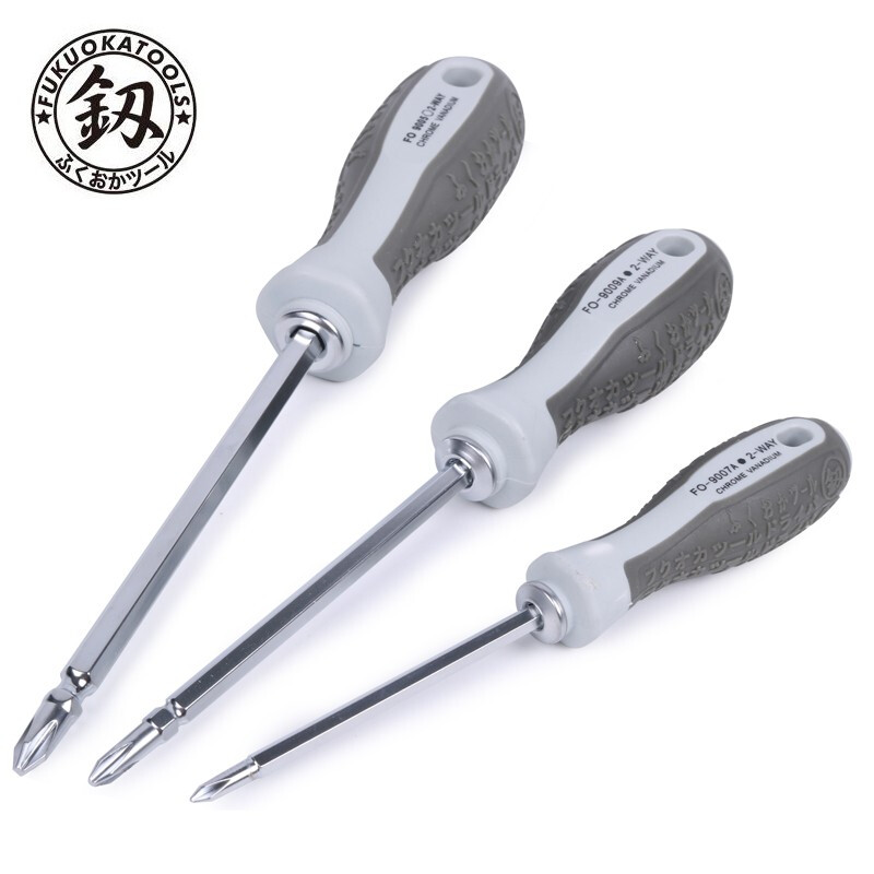 釰日本福冈工具螺丝刀两用十字一字螺丝批改锥起子 fo-9005(6mm×230