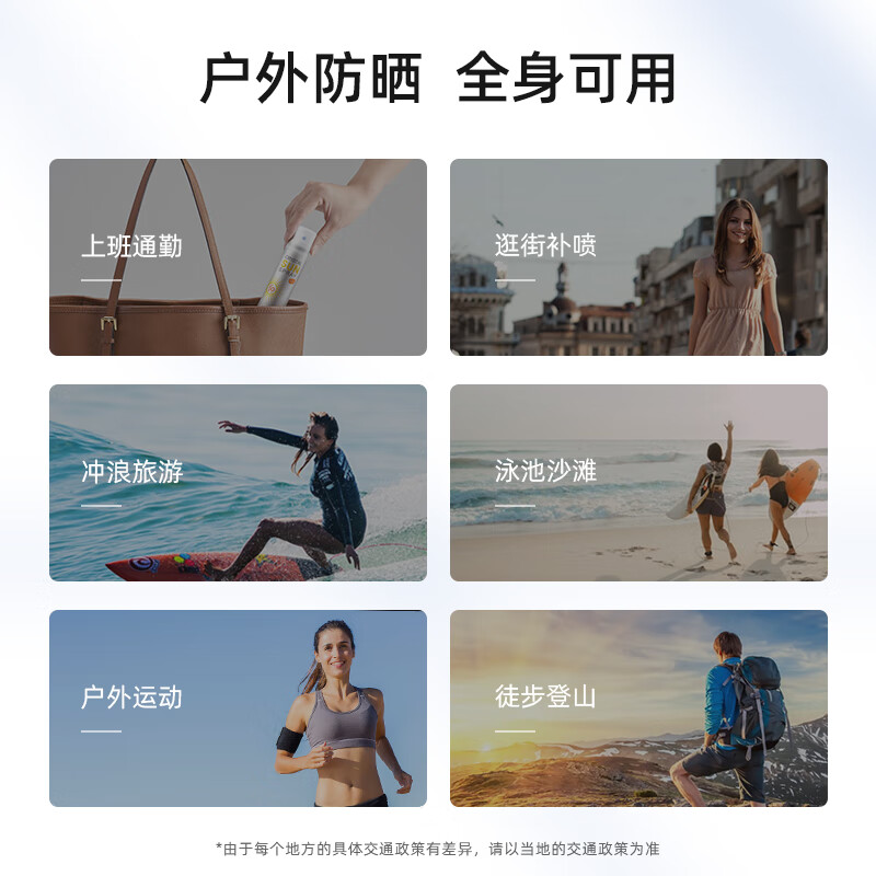 RE:CIPE玥之秘水晶防晒喷雾220ml全身防晒霜清爽男女士军训SPF50+ PA+++ 