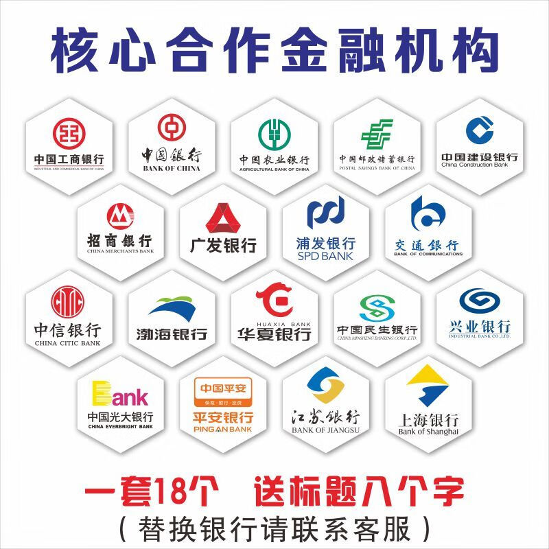 亚克力核心合作金融机构银行贷款背景墙贴工农中建行标志logo定做定制