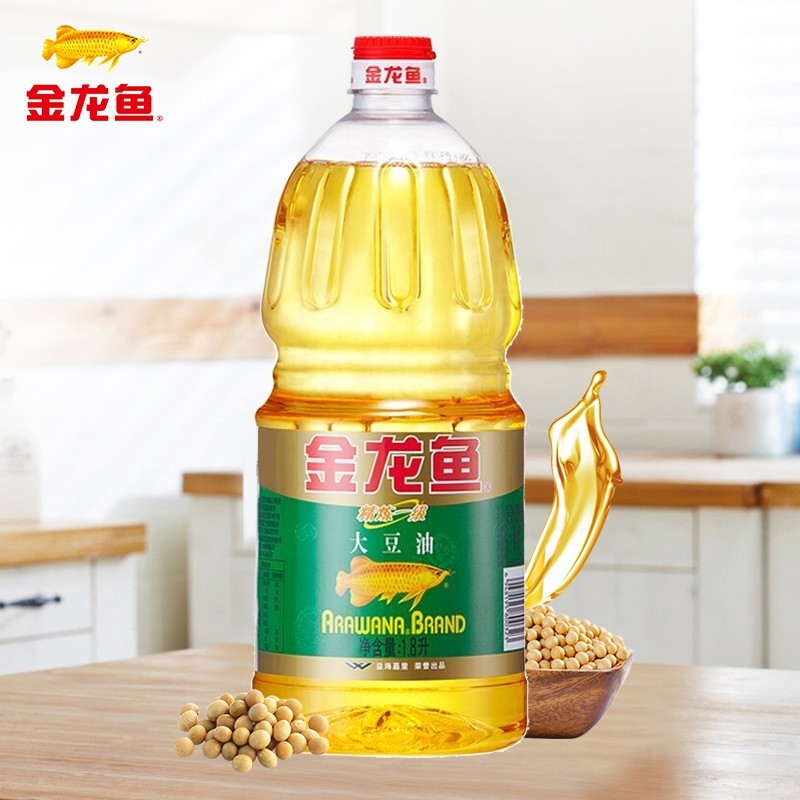 金龙鱼精炼一级大豆油1.8l/瓶食用油多用途油 1.8l 大豆油1.8l