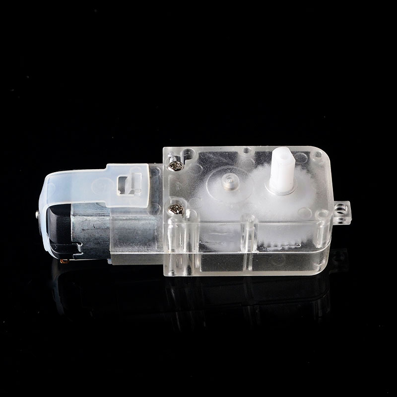 微型直流减速马达tt电机单轴全金属齿轮正反转透明碳刷电动机diy玩具