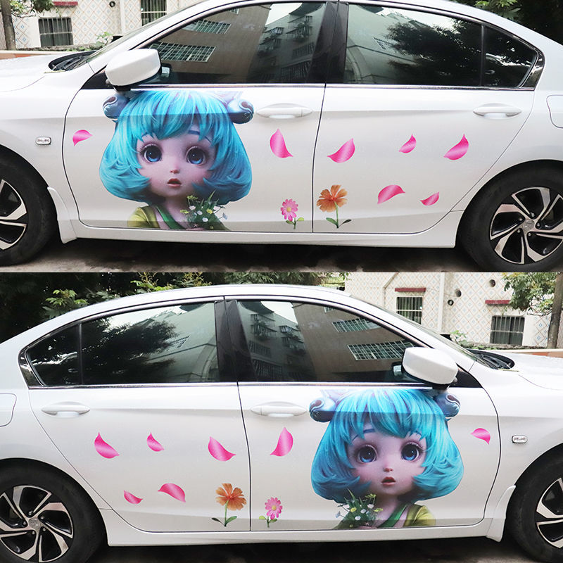 个性创意汽车车贴王者荣耀蔡文姬车贴纸个性创意装饰定制抖音网红同款