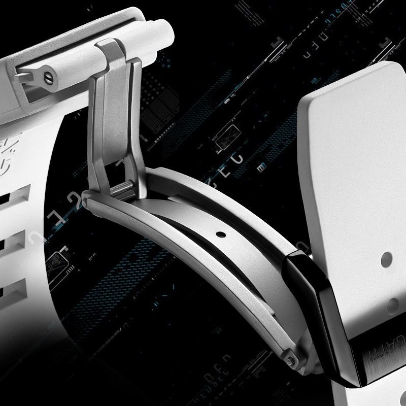 布加迪（BONEST GATTI）碳纤维男士镂空全自动机械表时尚轻奢酒桶型海盗船长系列腕表 Carbon黑白