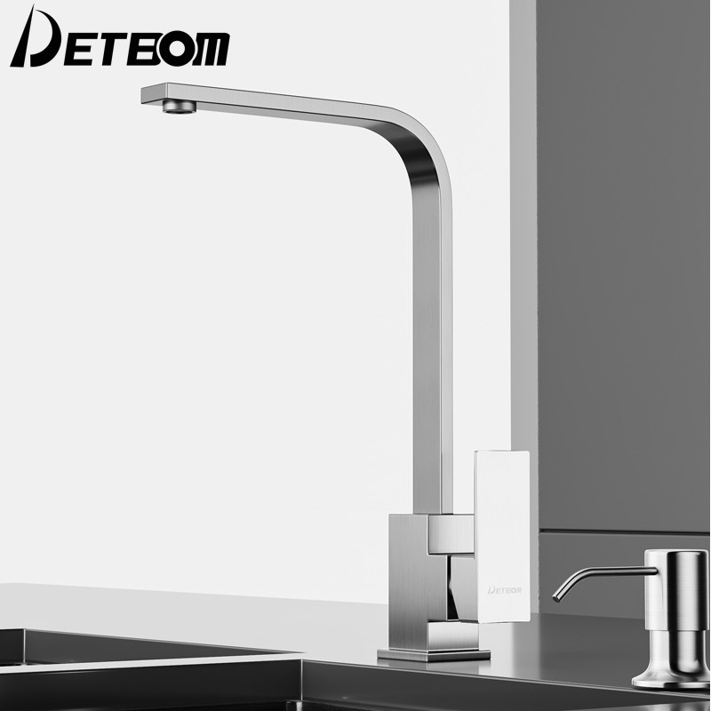 DETBOM全铜主体304不锈钢龙头厨房洗菜盆水龙头可抽拉带喷枪冷热水洗碗池可旋转水槽 C款-拉丝304方形怎么样,好用不?