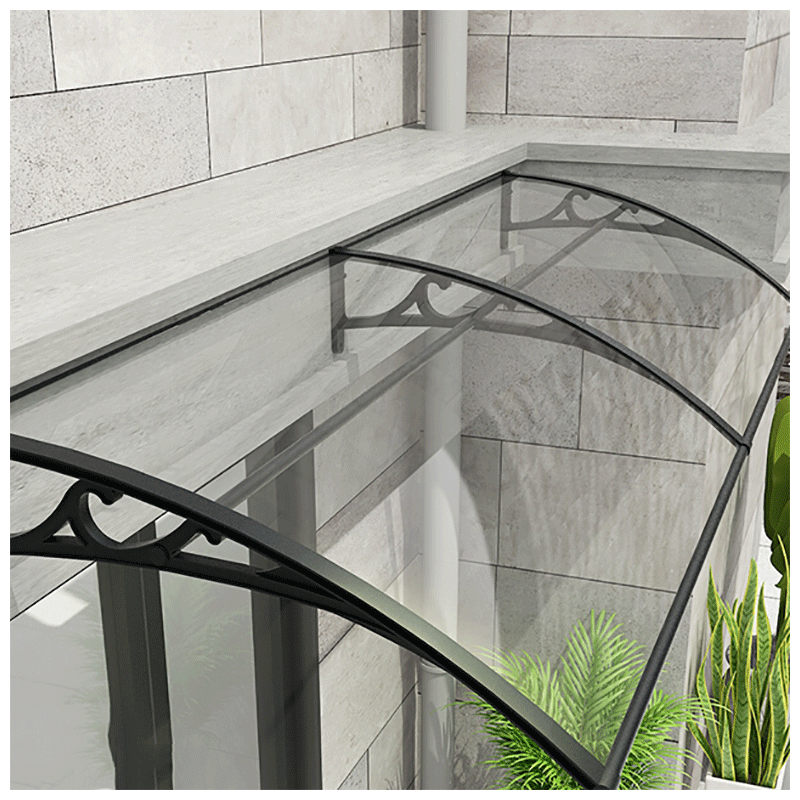 宸芃 宸芃塑钢耐力板雨棚透明雨蓬窗户门上外机阳台遮阳蓬雨搭 伸出60