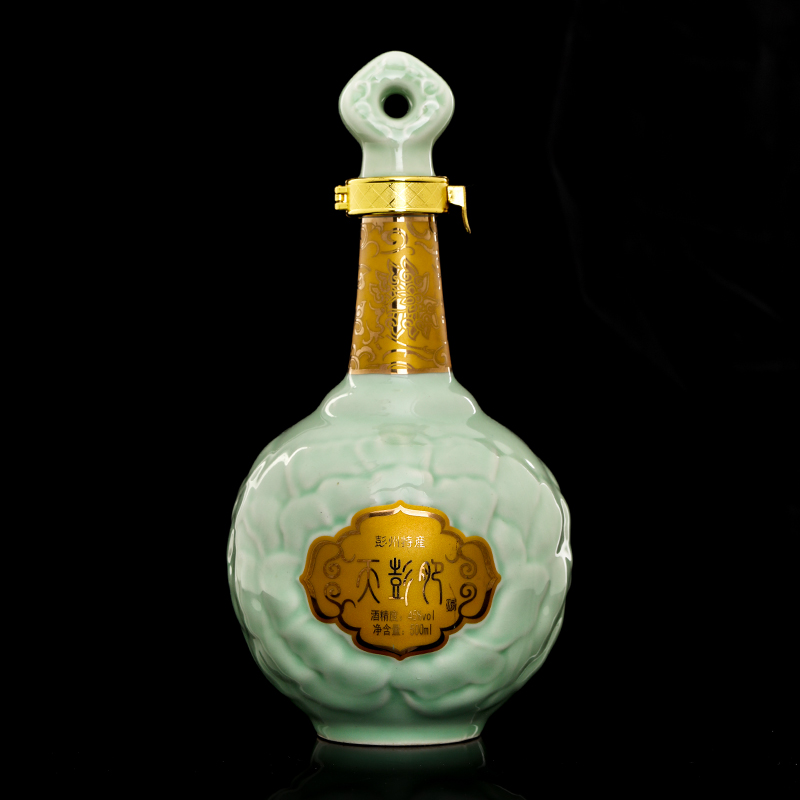 天彭肥酒 四川彭州肥酒 青瓷贵宾接待酒 45度浓香型白酒 45度 500ml 1