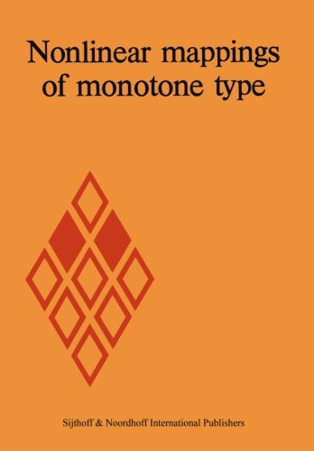 预订 nonlinear mappings of monotone type