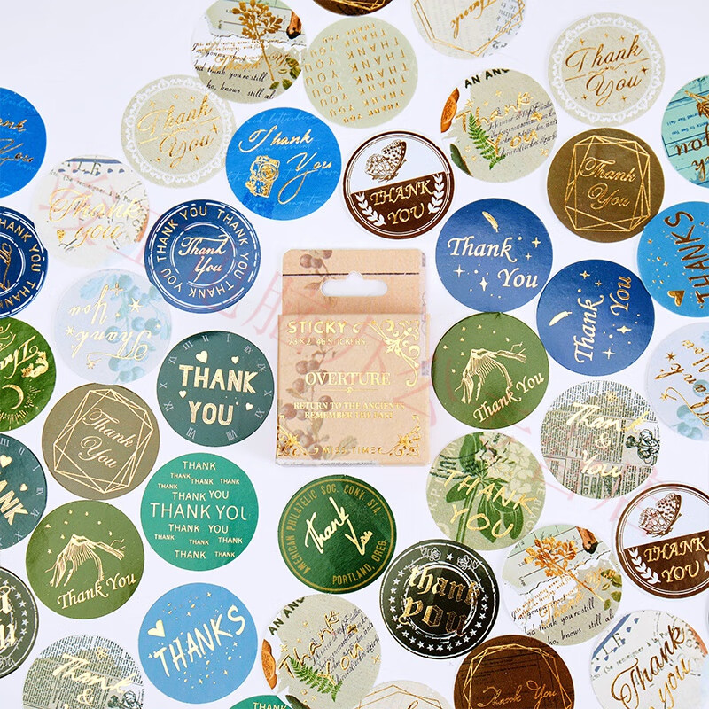复古thank you系列ins风手账装饰diy拼贴素材46枚入 复古序曲