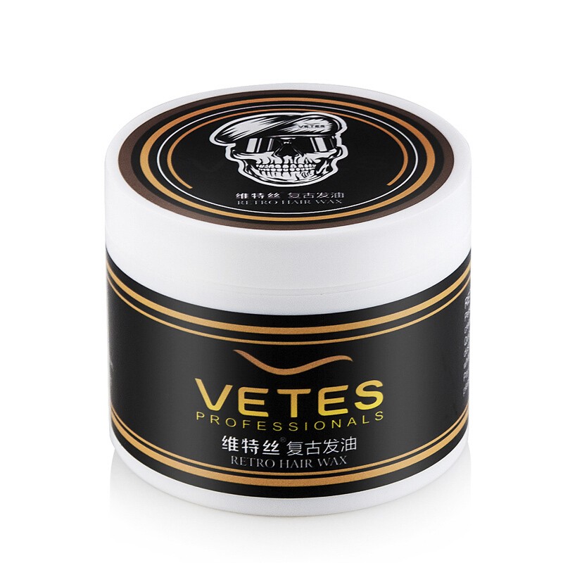维特丝骷髅头发油保湿定型油头膏发泥发蜡发胶复古大背头男士头发造型