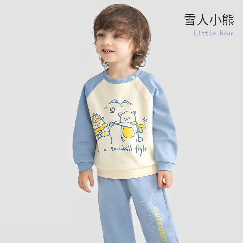 欧孕（OUYUN）男童卫衣春秋2023新款儿童上衣秋装宝宝衣服女童小童长袖卫衣 雪人小熊 90码【建议身高86cm-95cm】高性价比高么？