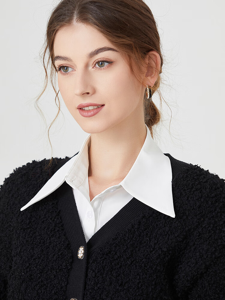 白朵鲜花假领子女韩版百搭大尖领秋冬春搭配毛衣卫衣休闲衬衣尖领假衣