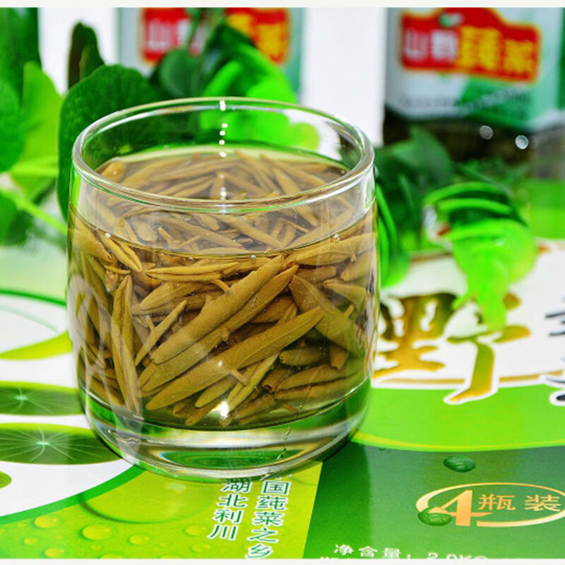 山野莼菜利川特产佛宝山莼菜健康食品混合级年货节 500g4瓶/礼盒装