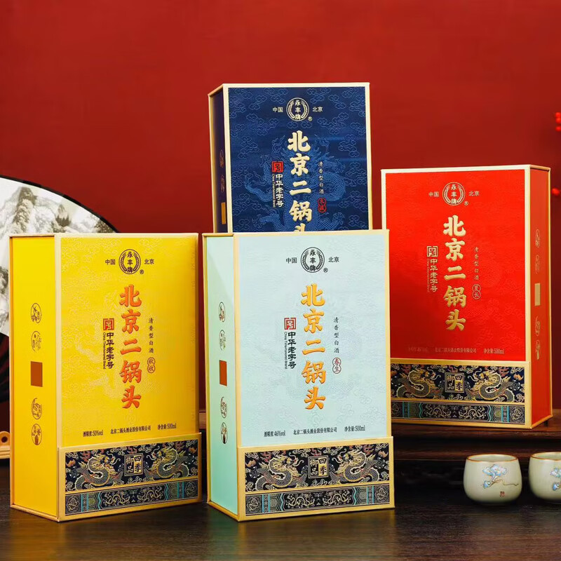 永丰北京二锅头白酒 四季御品50度清香型 50度 500mL 1瓶 礼盒-夏