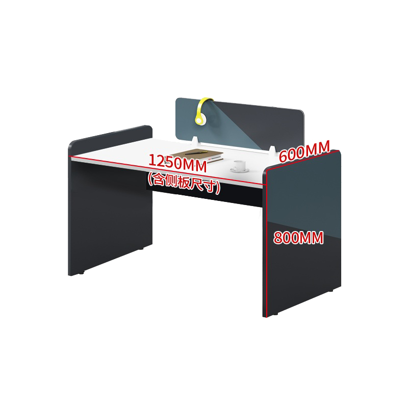 法果 职员桌子办公家具办公室办公桌椅组合单双人2四人位简约现代工位 双人位