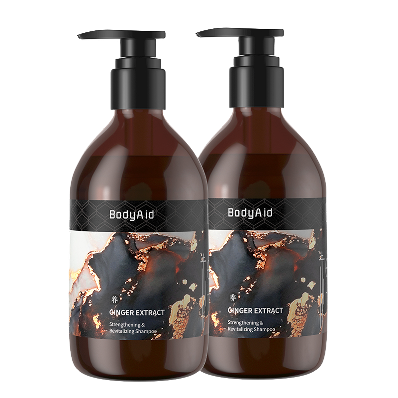博滴（BodyAid）防脫育發(fā)生姜洗發(fā)水清爽洗頭膏300ml*2固發(fā)強健發(fā)根男女士洗發(fā)露