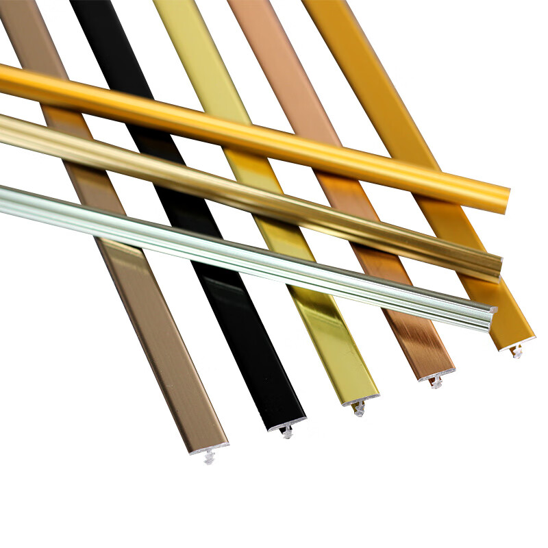 第鑫铝合金t型条金属条木门装饰线条t型收口条 10根一下切断发货