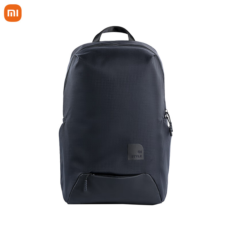 小米（MI）休闲运动双肩包 男女笔记本电脑包 时尚背包学生书包 黑色