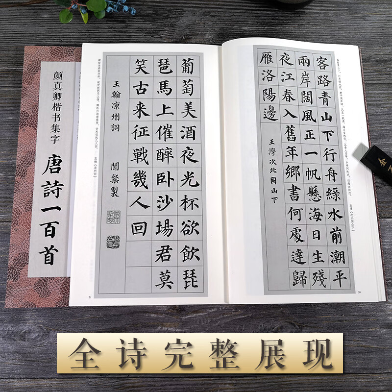收录颜真卿楷书经典碑帖集字古诗词作品集临摹教程 楷书毛笔书法字帖