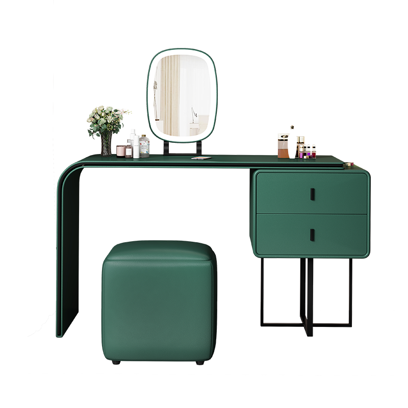 费杰罗 现代简约轻奢化妆带妆镜带边柜小户型卧室家具梳妆台 JYT3302# 0.8m妆台+边柜+妆凳+镜子