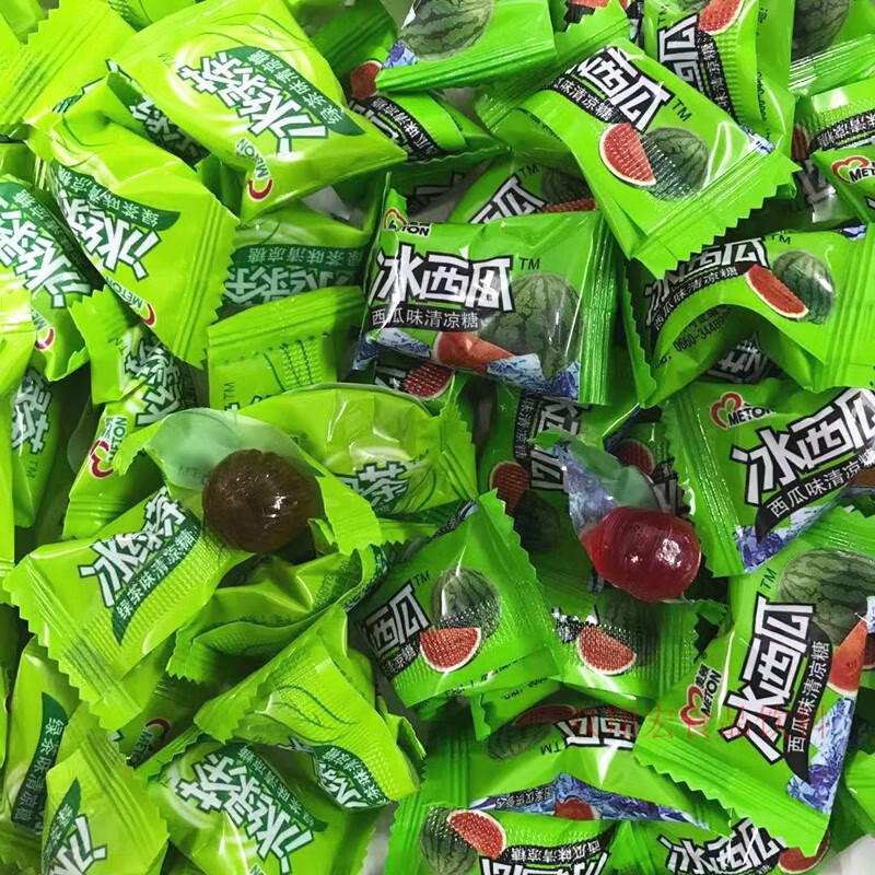 颜韵有约美顿冰西瓜糖冰绿茶糖柠檬 清凉硬质水果糖年货糖果婚庆喜糖