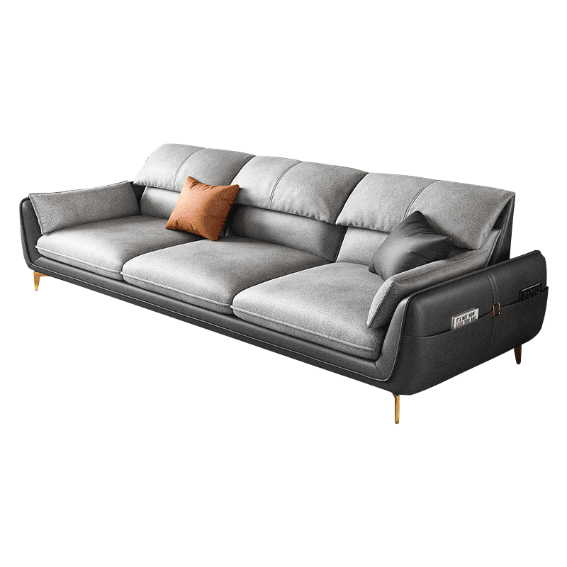 MELCHERS 轻奢科技布沙发客厅现代简约小户型极简乳胶科技布沙发组合 单人位 旗舰版［全实木框+原生态海绵］