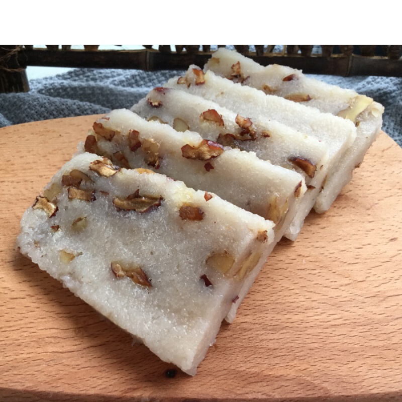 虎钢馋崇明糕上海特产小吃糕点手工传统糯米糕核桃红枣糕 一斤装白糖
