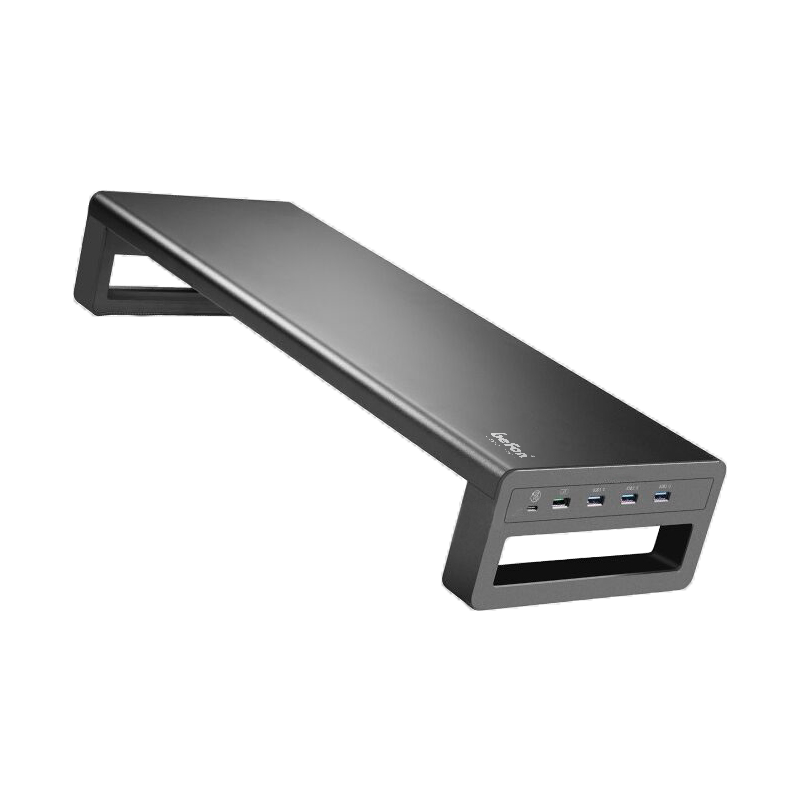 倍方 电脑显示器增高架 超级快充款+4口usb3.0 显示器支架 键盘收纳架 电脑支架 桌面置物架底座托架