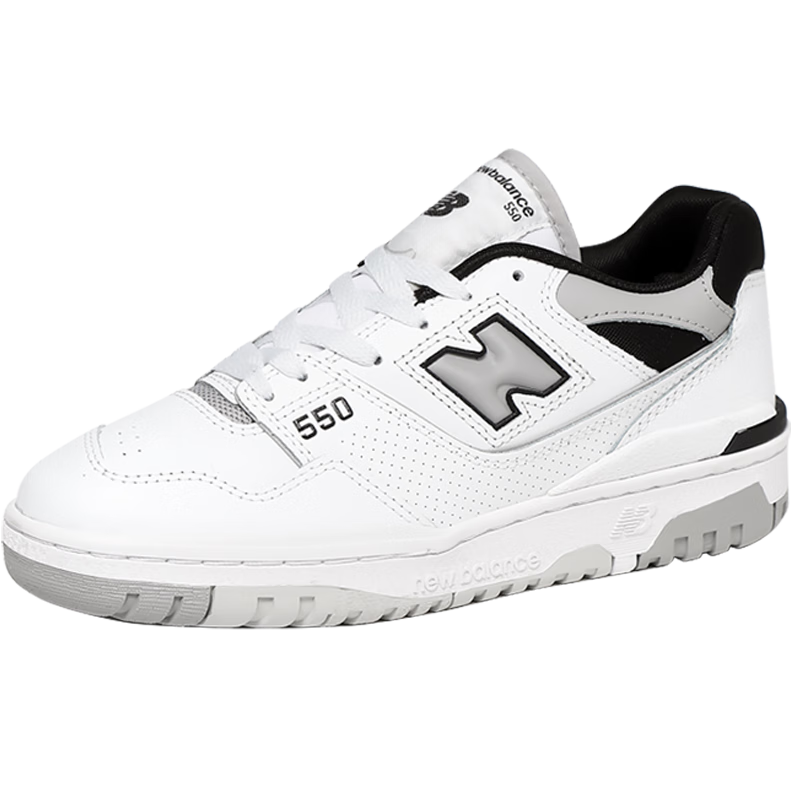 NEW BALANCE 男女鞋BB550系列經(jīng)典復(fù)古百搭休閑運(yùn)動(dòng)籃球鞋BB550NCL 白灰黑 39.5