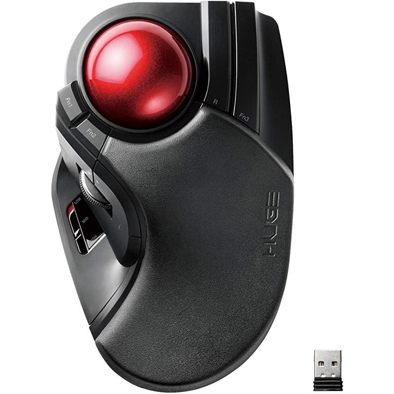 宜丽客 鼠标 无线 轨迹球 (拇指) 红球 6键 采用游戏级别光学传感器 m
